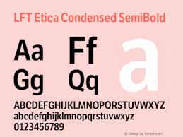 LFT Etica Condensed Font preview